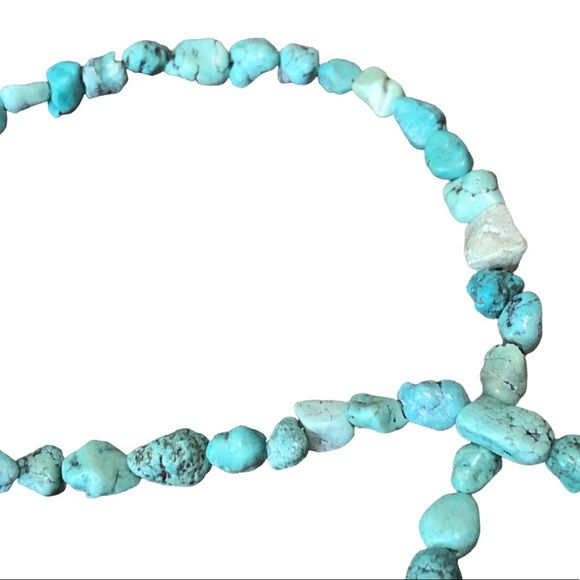 Vintage Lenore Solmo Hand Crafted Turquoise Necklace with Pendent - Picture 6 of 8